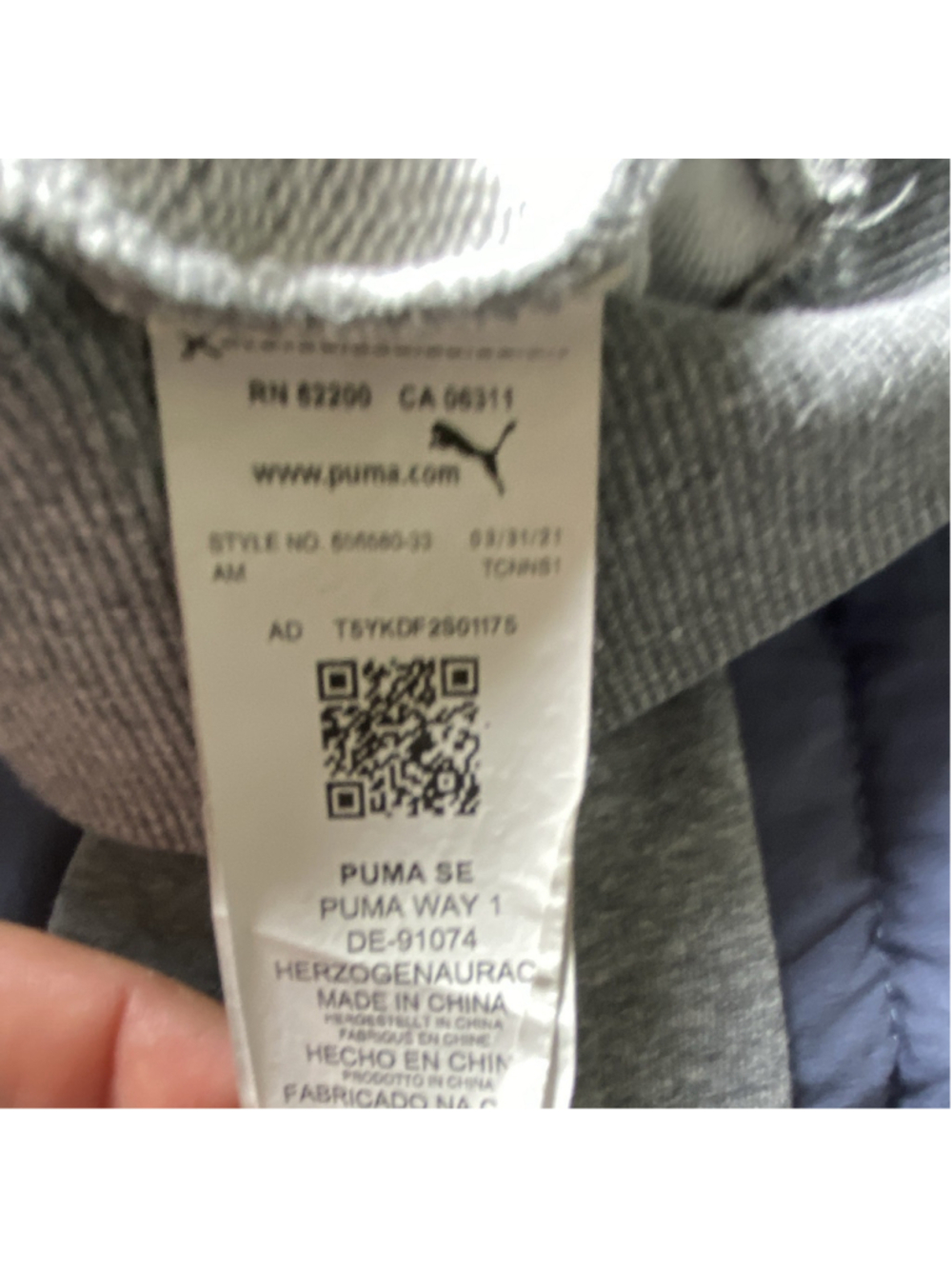 PUMA Union County Football Club Soccer Hoodie Gray Pullover Sweatshirt Size S - Picture 7 of 7